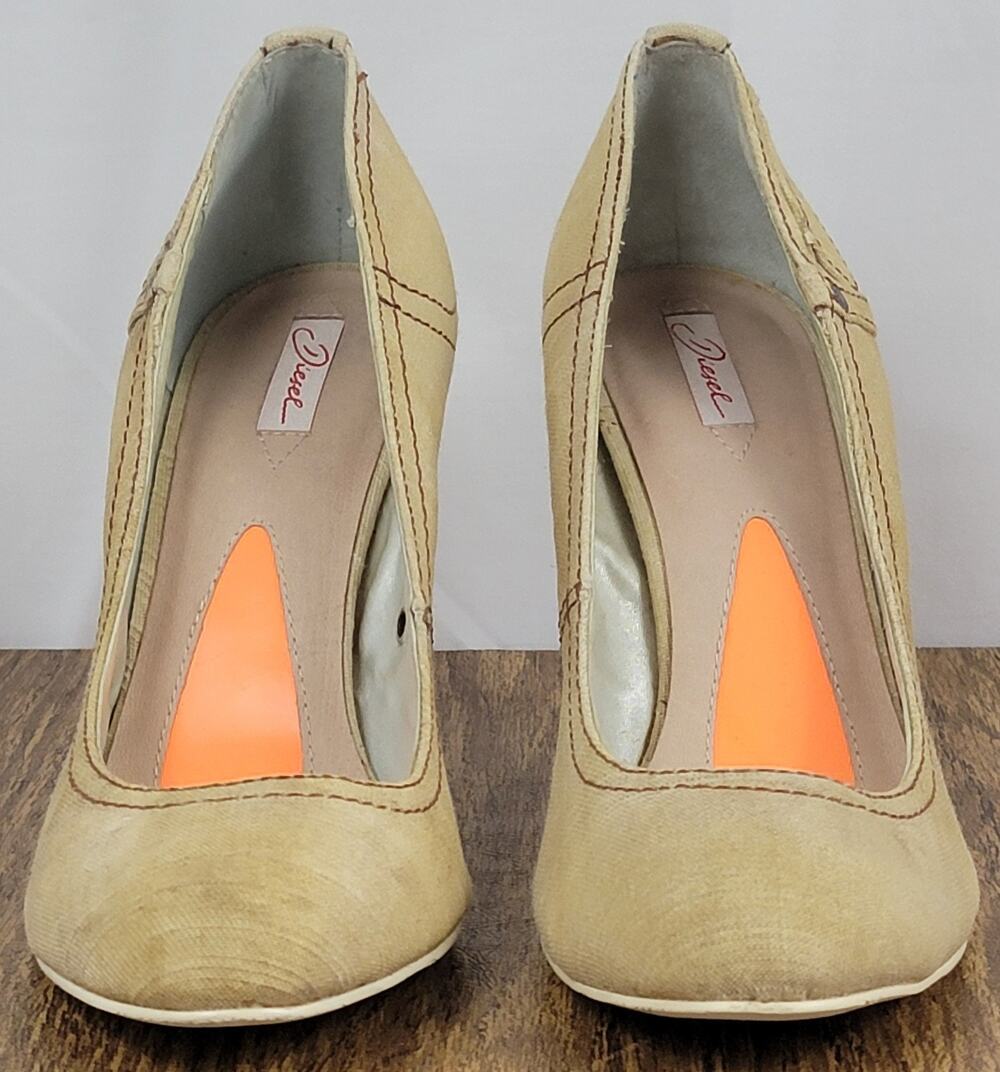 Vintage Y2K Diesel Denim Illusion Heels Size 37 US 6.5